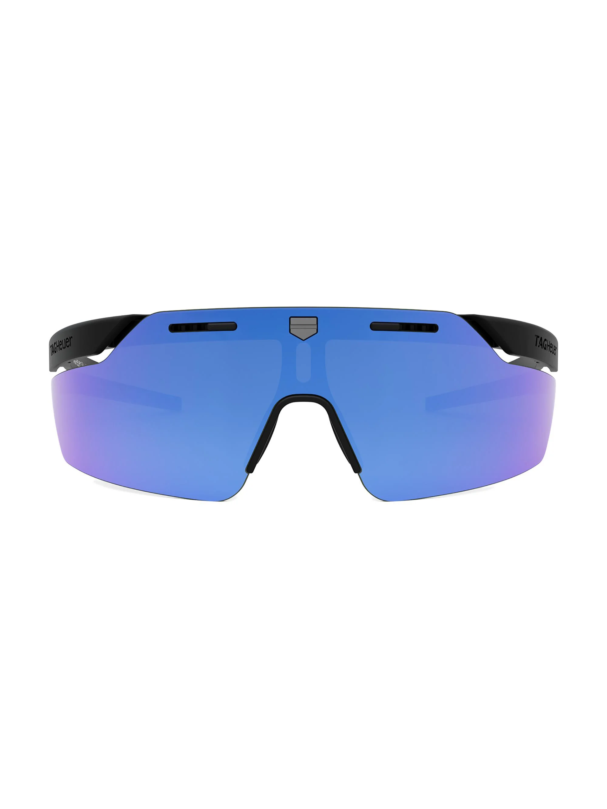 Men's Shield Pro 149MM Athletic Mask Sunglasses - Black Blue Mirror - 1