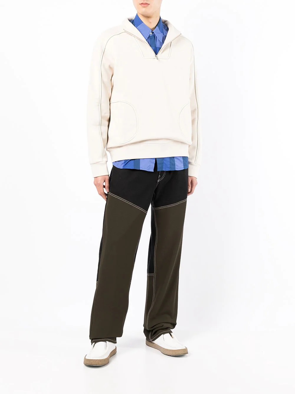 half-zip long-sleeve sweatshirt - 2