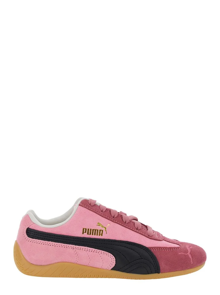 Puma 'Speedcat' Pink Sneakers With Logo Print On The Side And Logo Lettering On The Side In Leather - 1