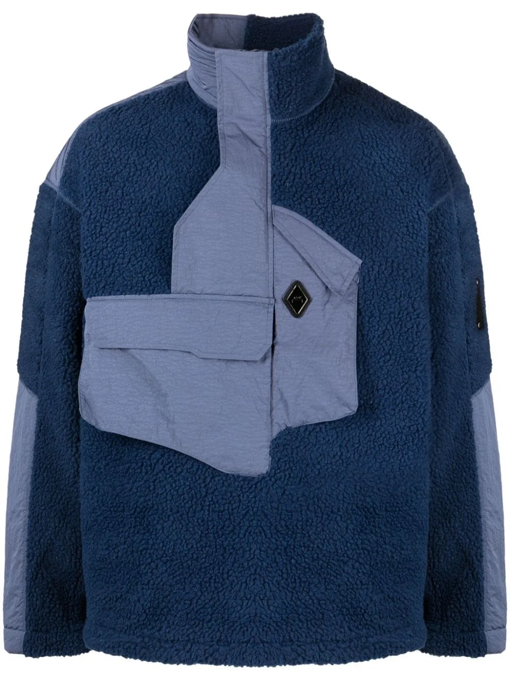 Bonded Axis panelled fleece jacket - 1