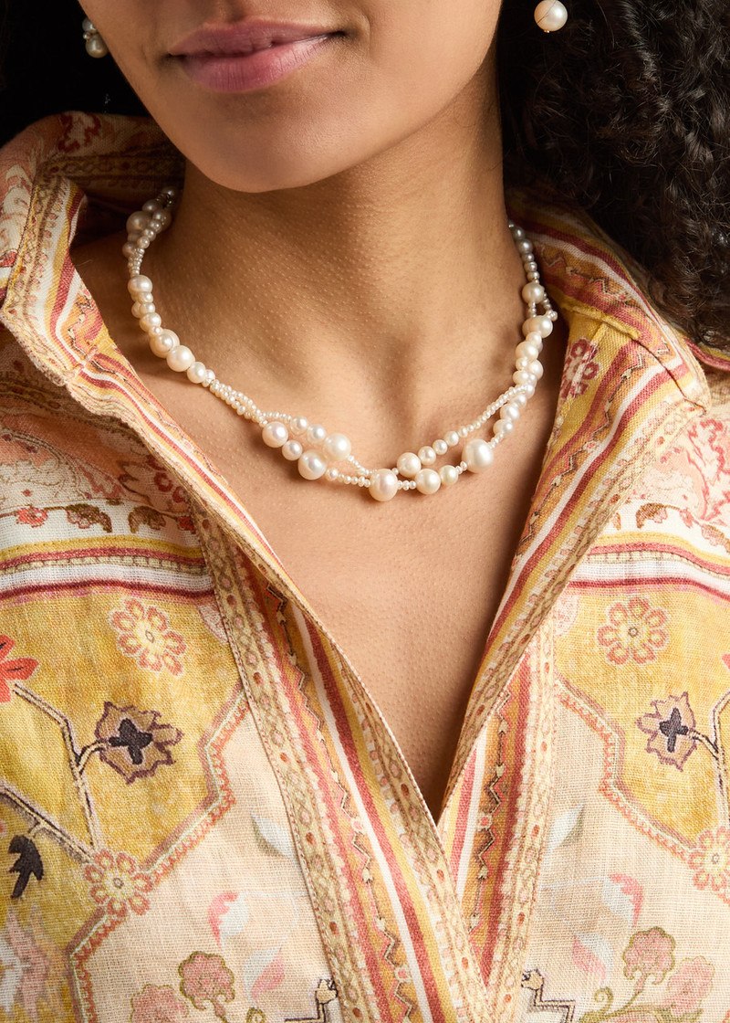 Completedworks Completedworks Layered Pearl and 18kt Gold Vermeil Necklace outlook