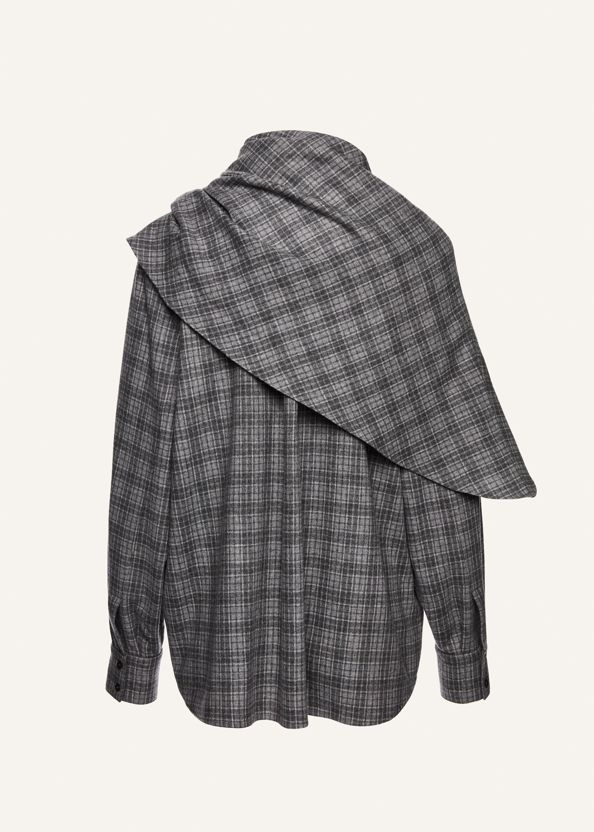 Classic oversized shirt in grey check - 2