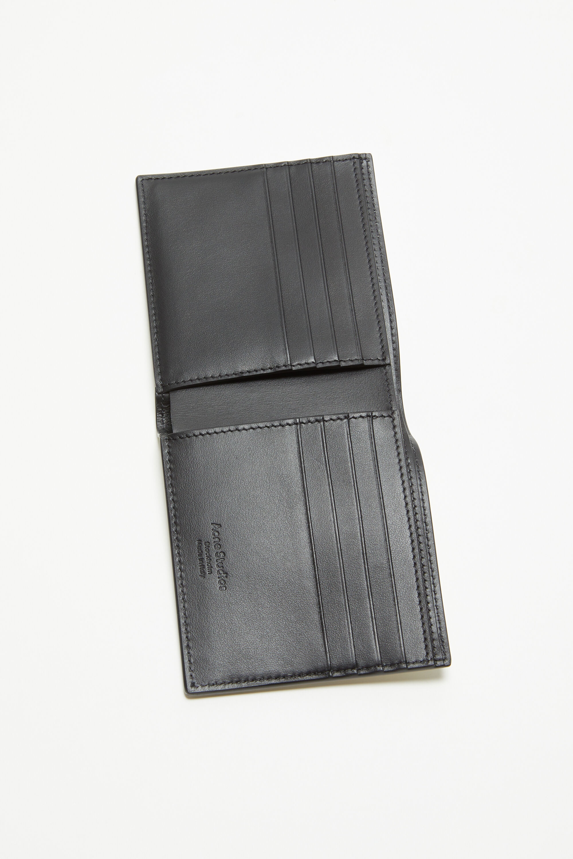 Folded leather wallet - White - 6