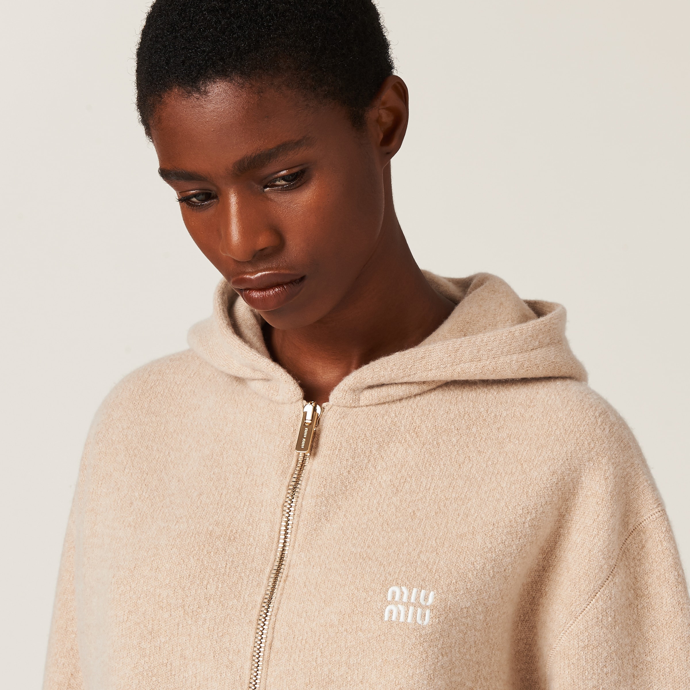 Wool and cashmere hoodie jacket - 4