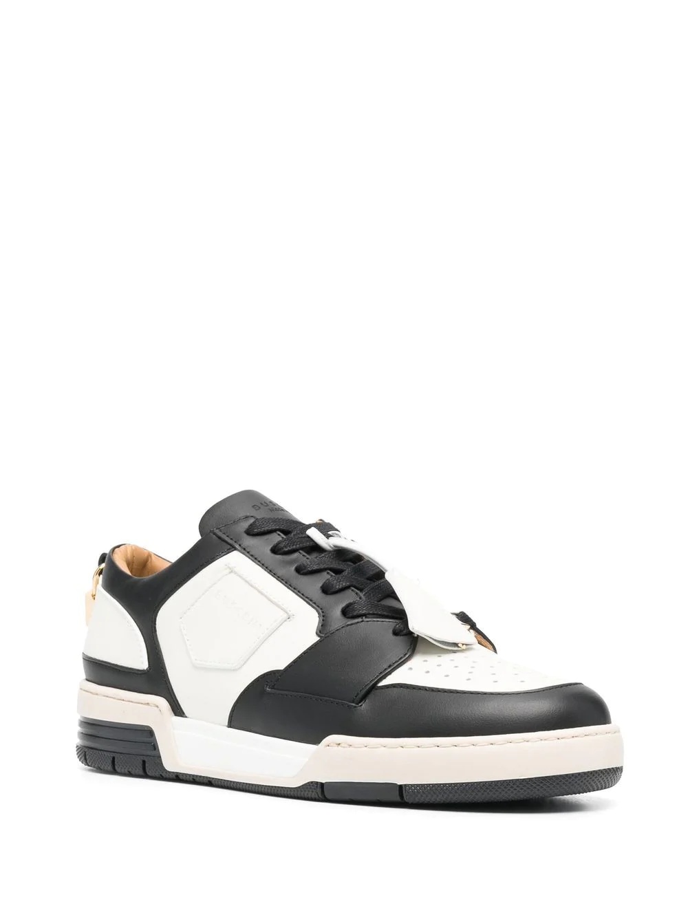 colour-block leather sneakers - 2