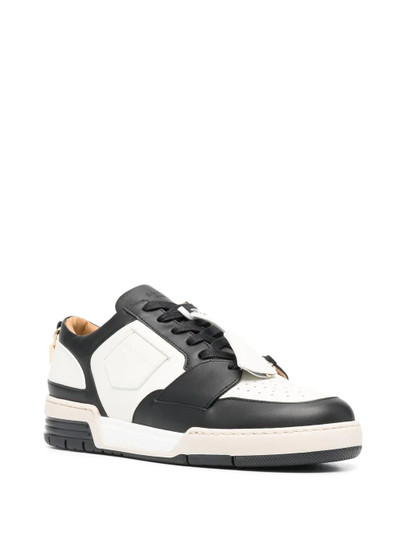 BUSCEMI colour-block leather sneakers outlook