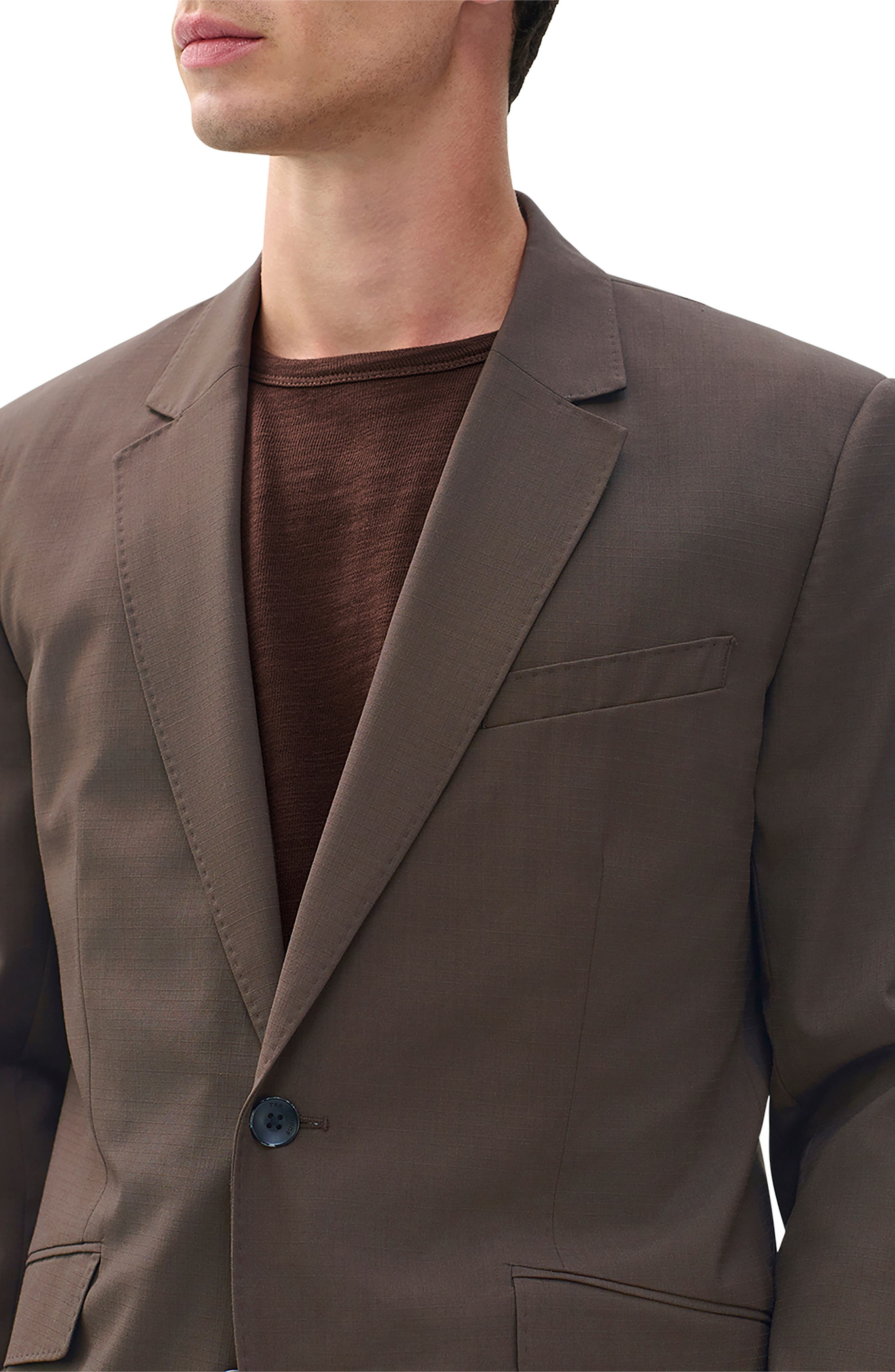 rag & bone Butler Wool Blend Ripstop Suit Jacket in Stonewall at Nordstrom - 4
