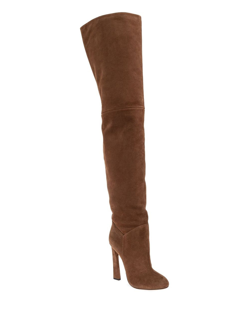 DSQUARED2 suede over-the-knee heeled boots outlook