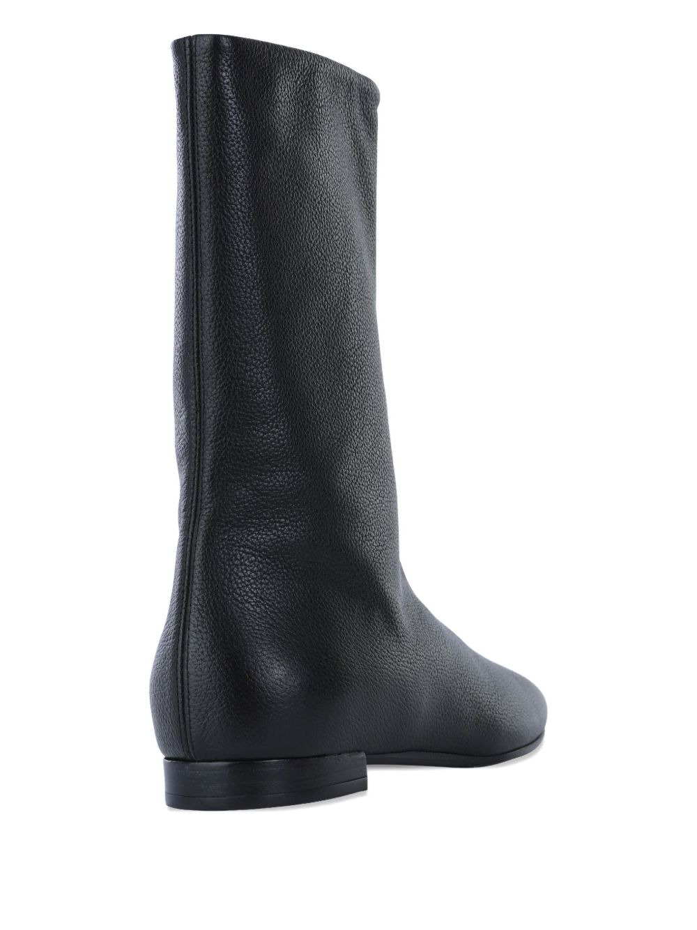 zip leather boots - 5