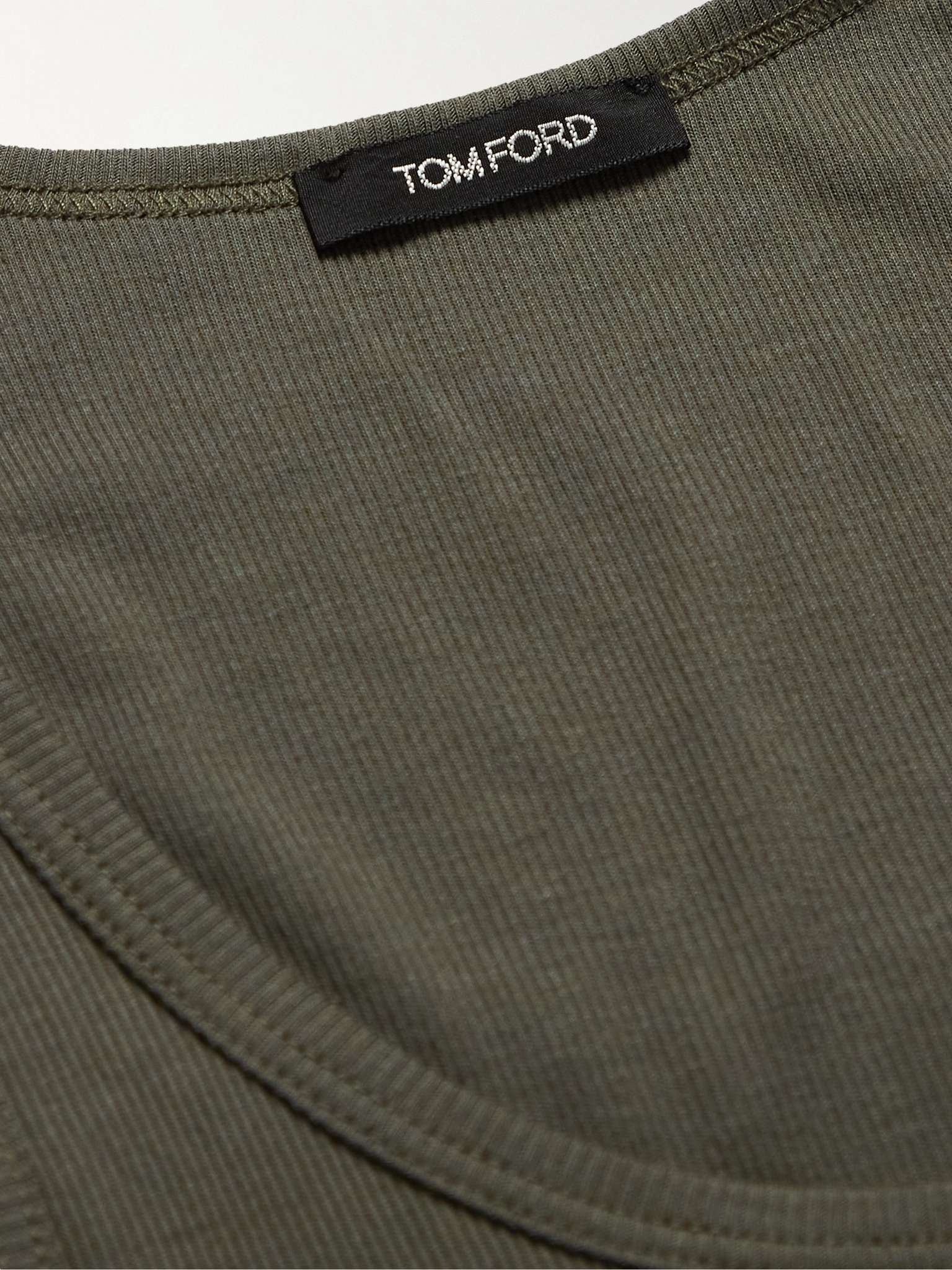 Ribbed Cotton and Modal-Blend Tank Top - 11