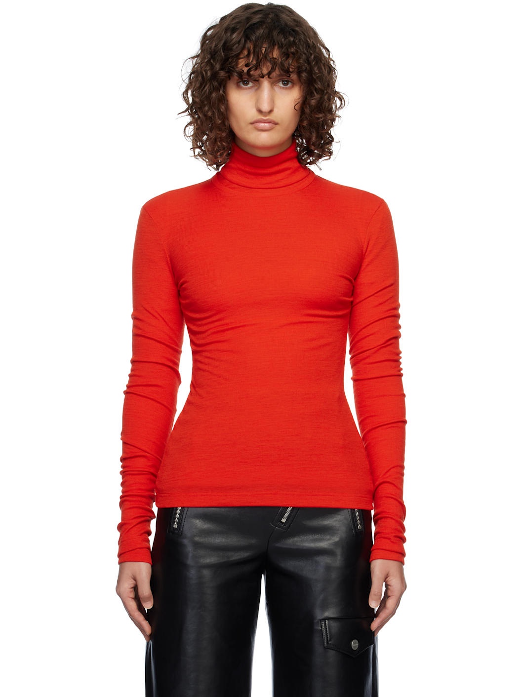 Red Layered Turtleneck - 1