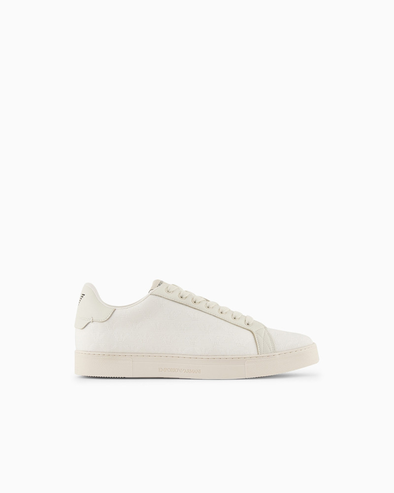 Nylon sneakers with jacquard all-over eagle 1
