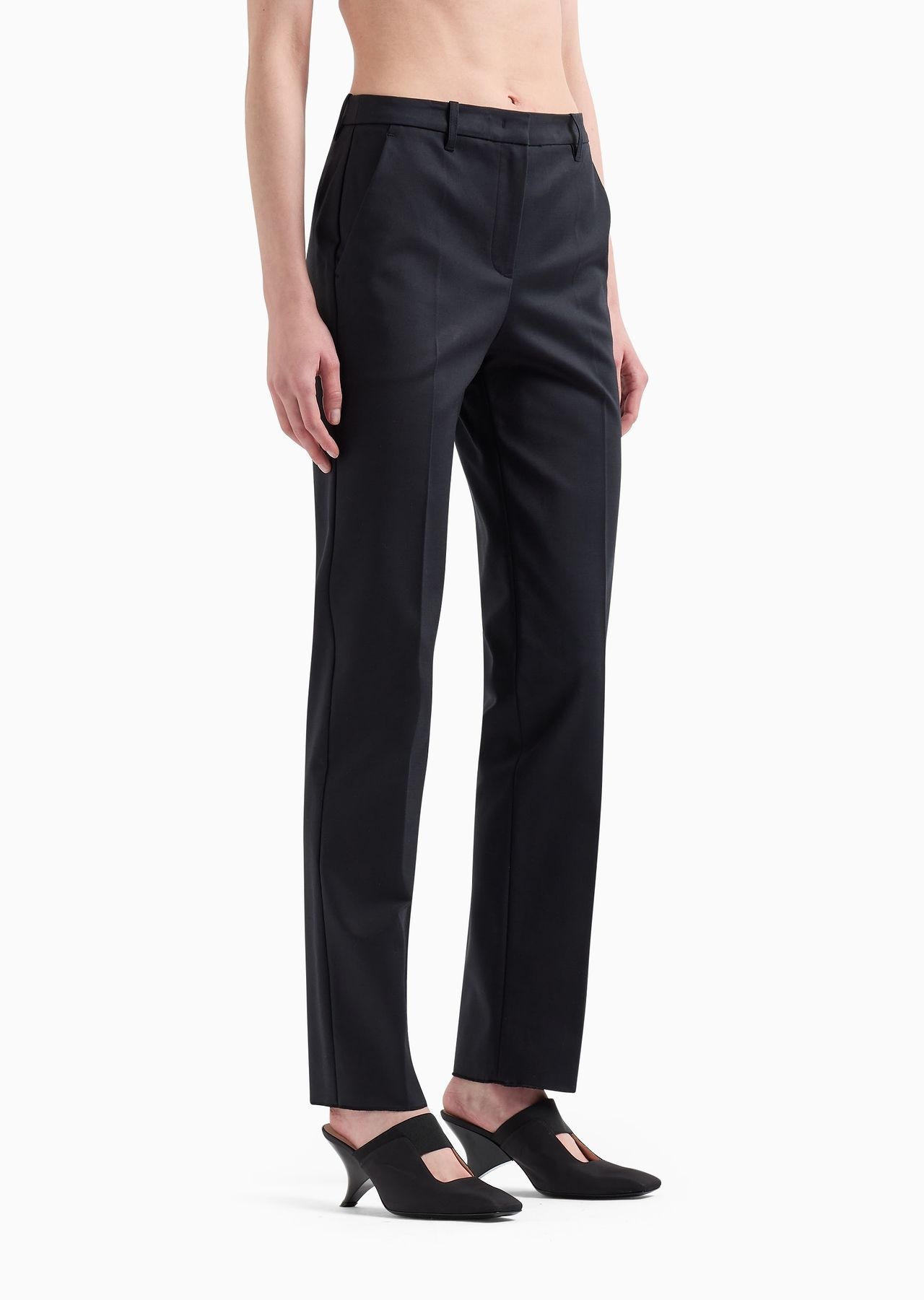 Couture cotton-blend slim-fit trousers - 2