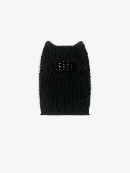 HOOD WITH HORNS IN MESH-EFFECT KNIT - 3