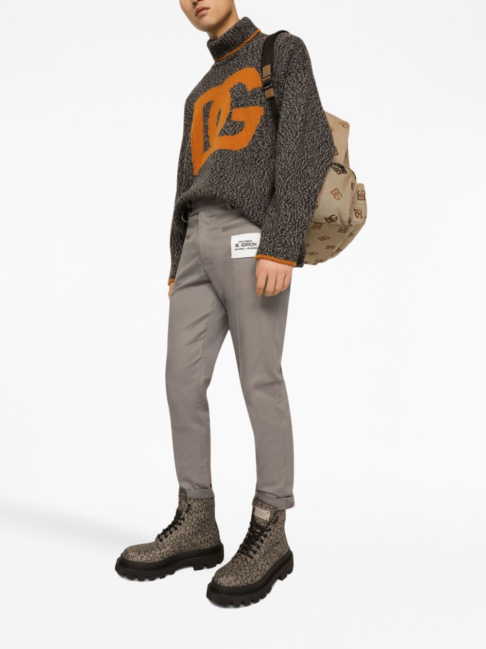 logo-print zipped backpack - 2