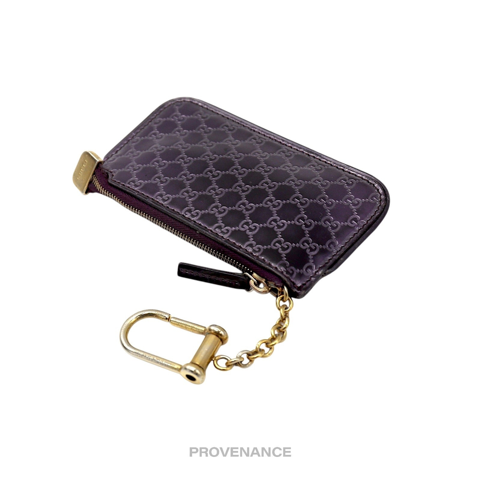 Gucci Key Pouch Cles - GG MicroGuccissima Patent Purple - 4