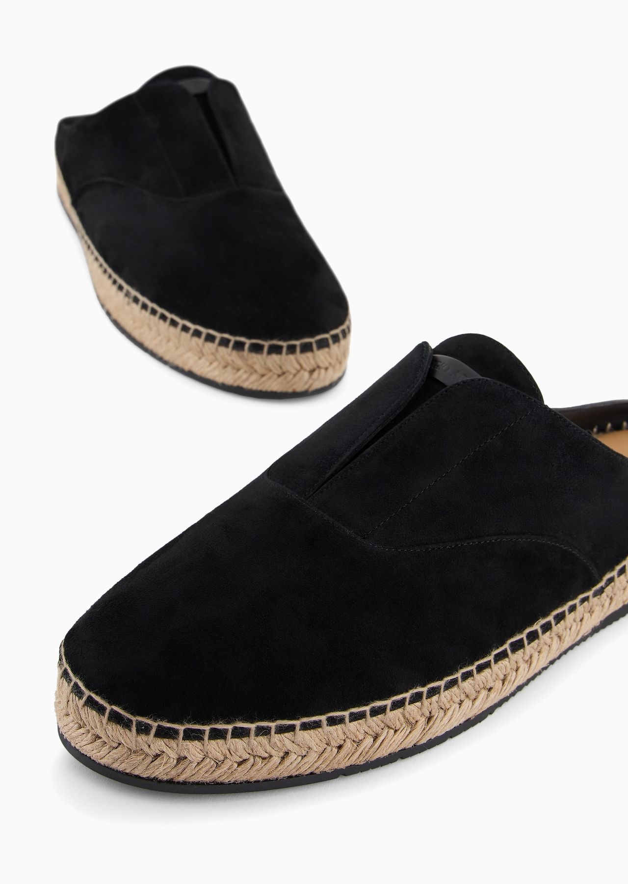 Suede mules with a rope sole - 5