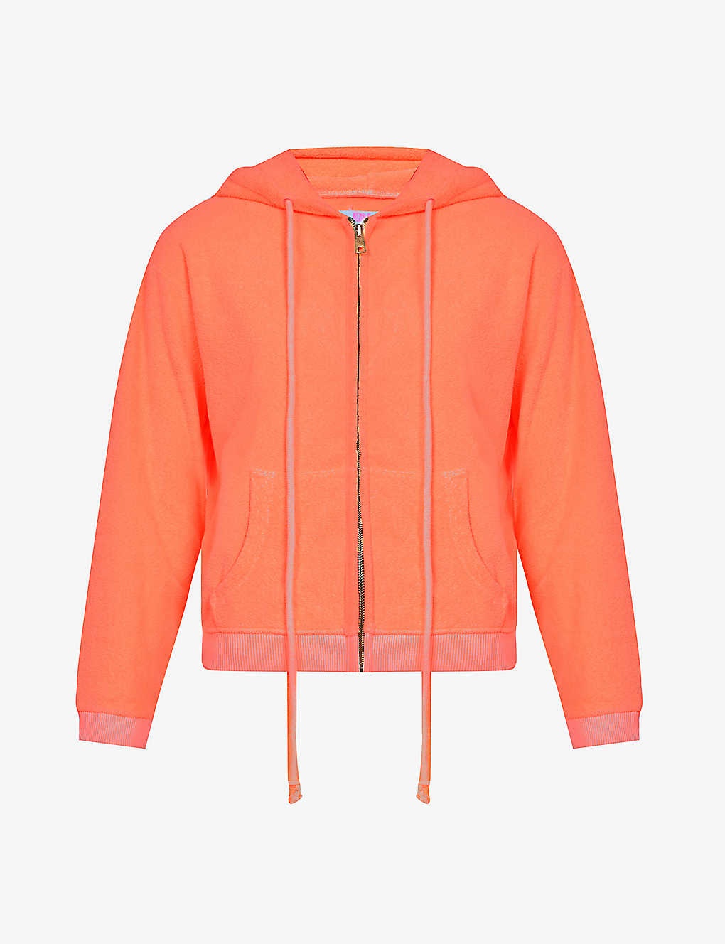 Terry toweling-texture cotton-blend hoody - 1