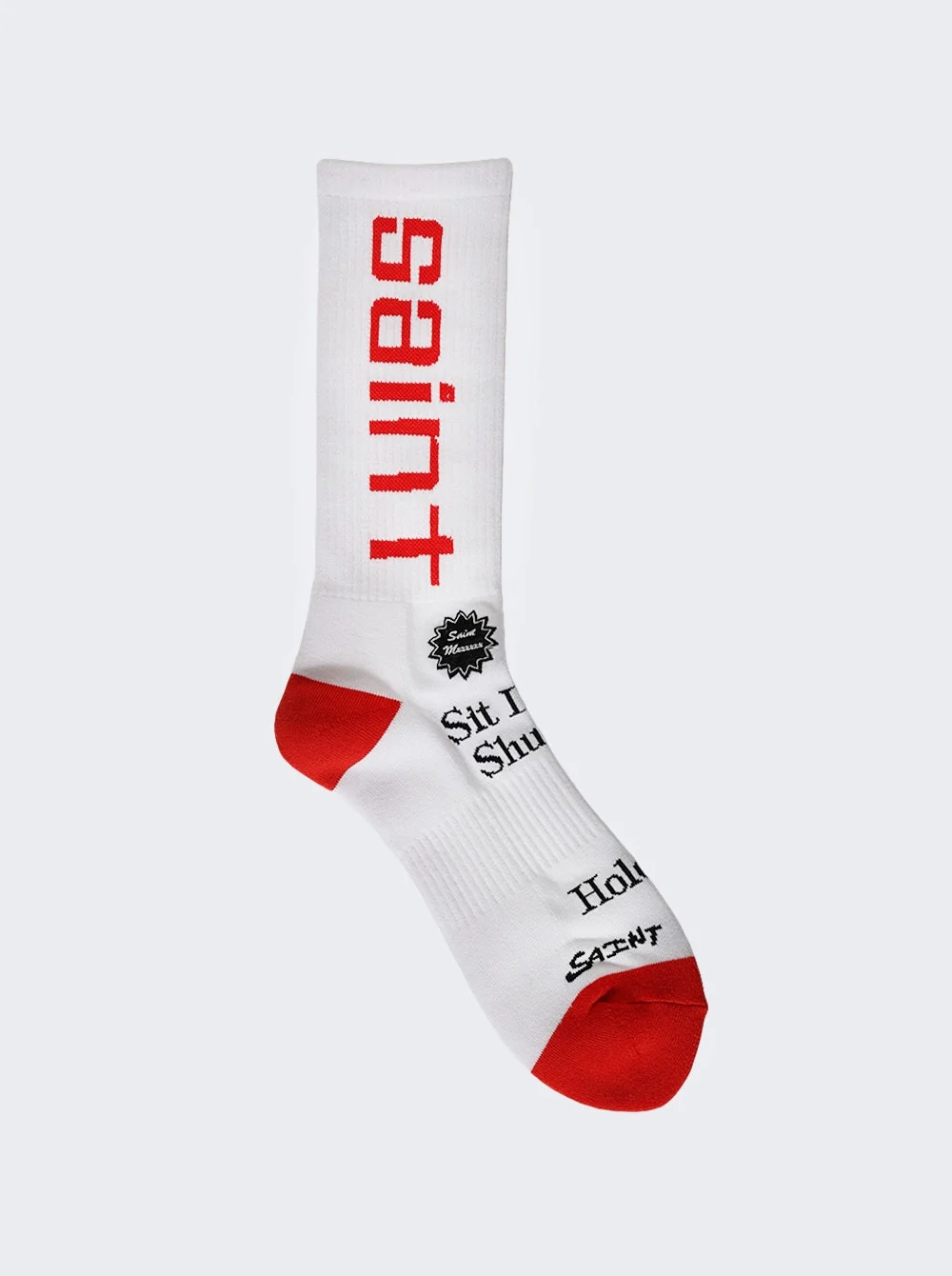 Sit Down Socks White And Red - 1