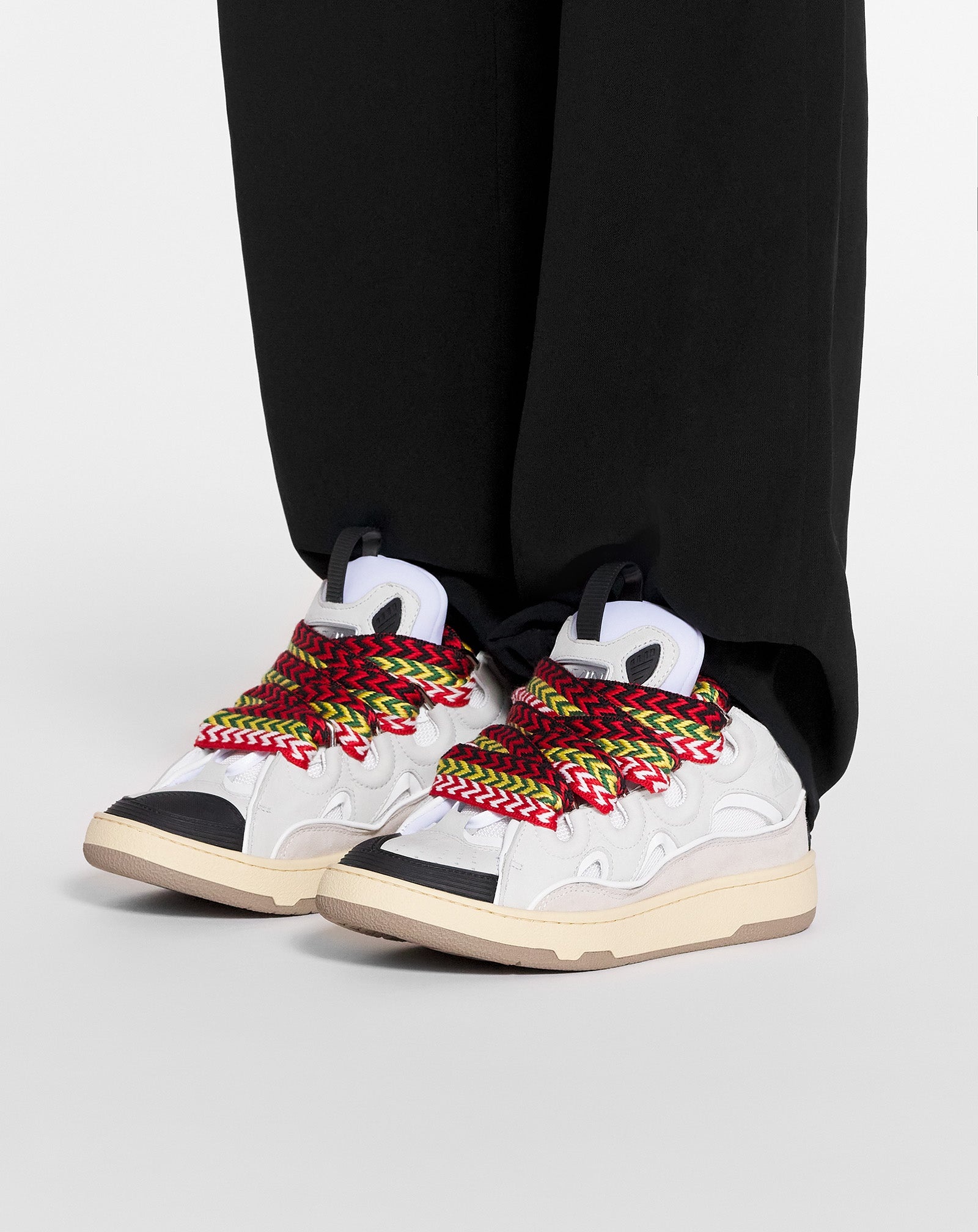 LEATHER CURB SNEAKERS - 6