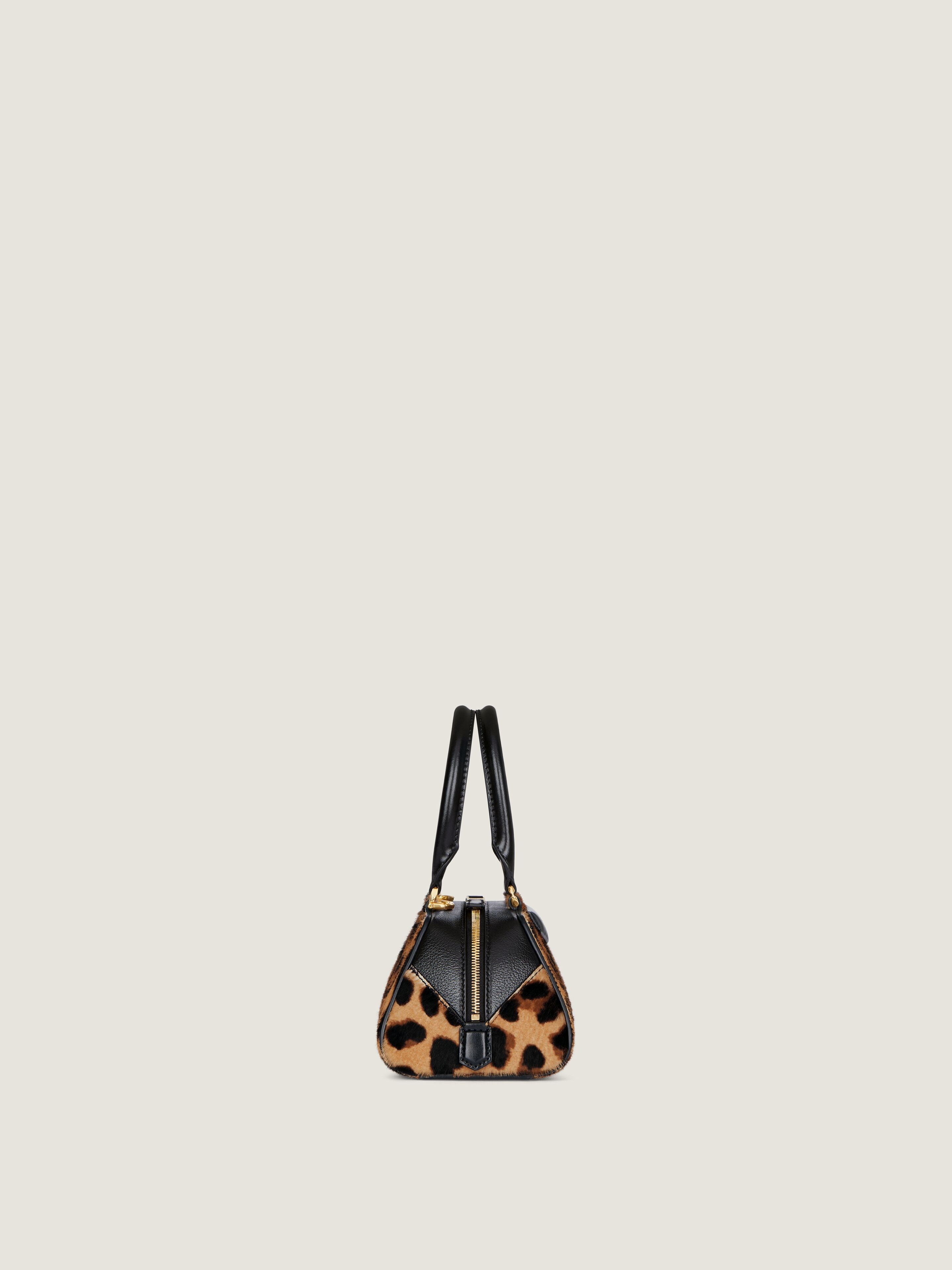 MINI ANTIGONA EAST-WEST BAG IN LEATHER WITH LEOPARD PRINT - 4