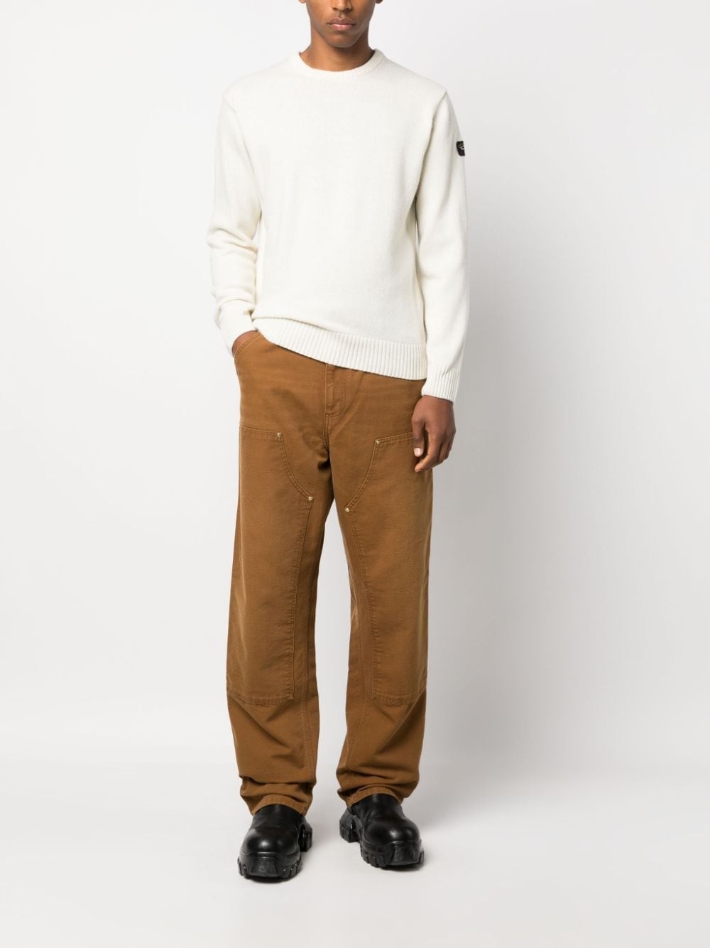 high-waist cotton jeans - 2