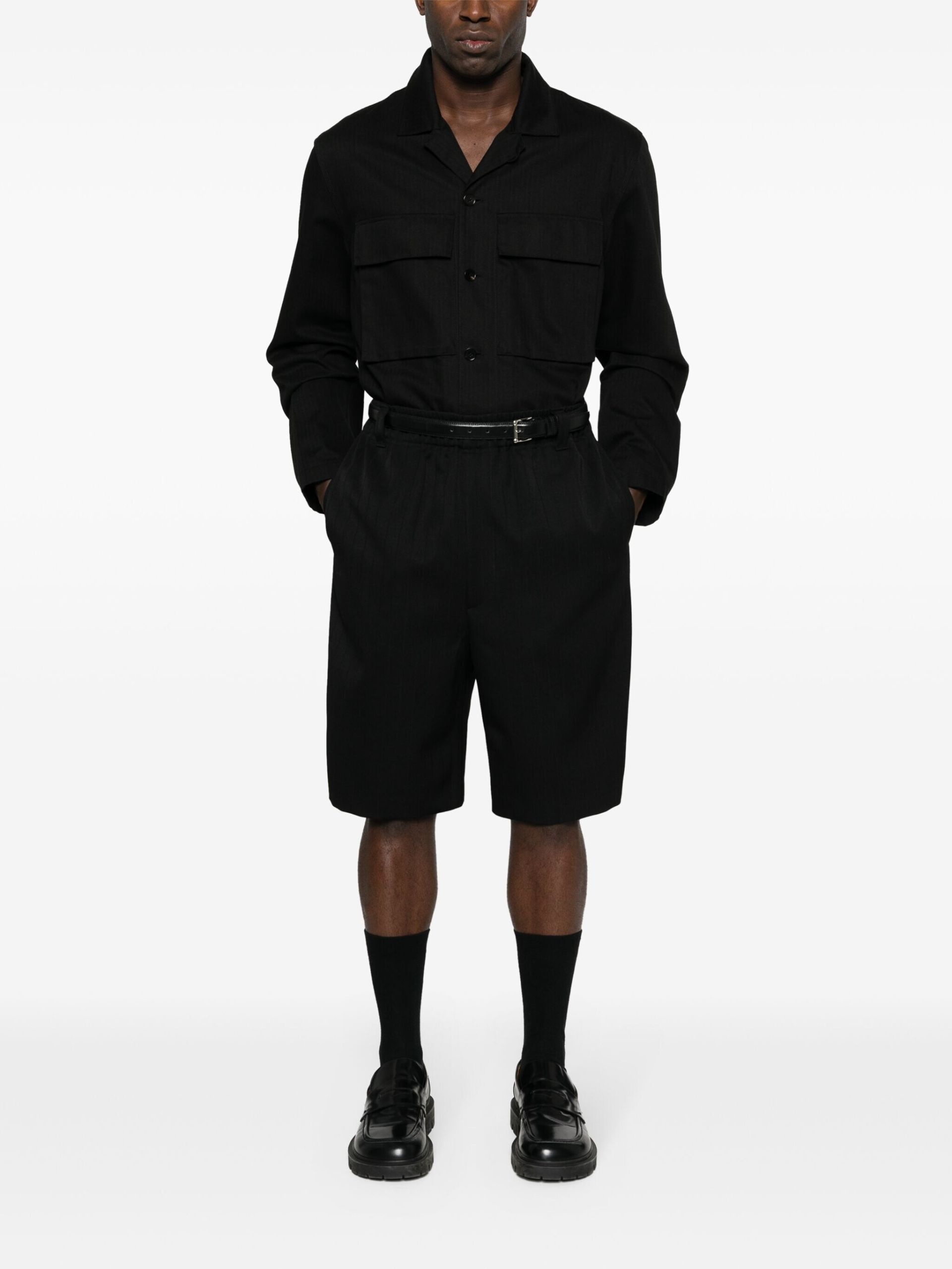 Black Le Bermuda Juego Wool Shorts - 2