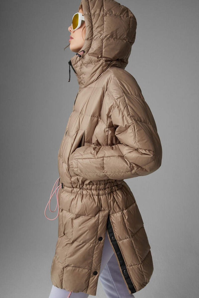 Yama Quilted coat in Caramel 5