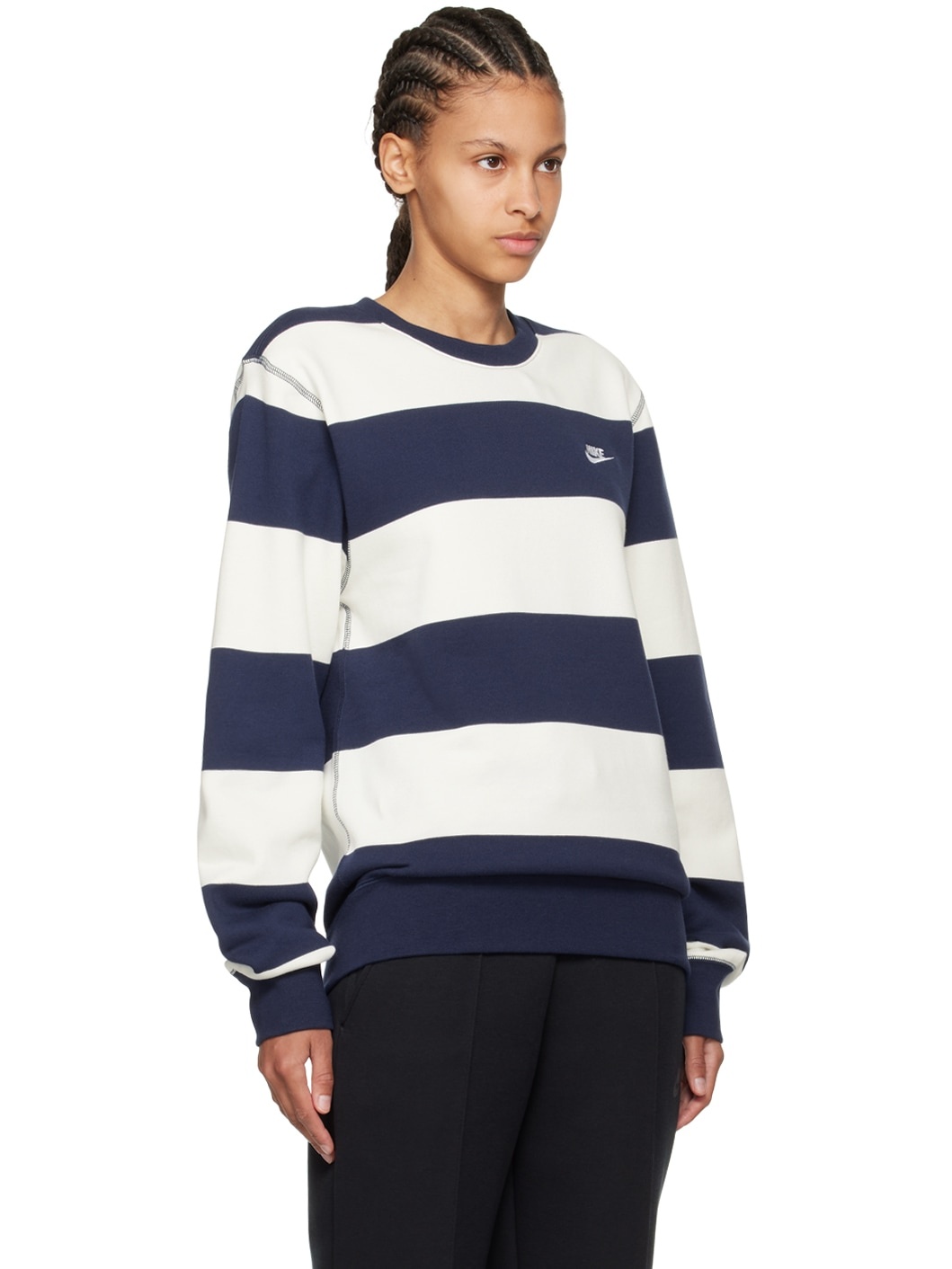 Navy & White Club Sweatshirt - 2