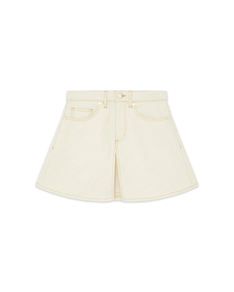 Monogram Denim Skirt - 1