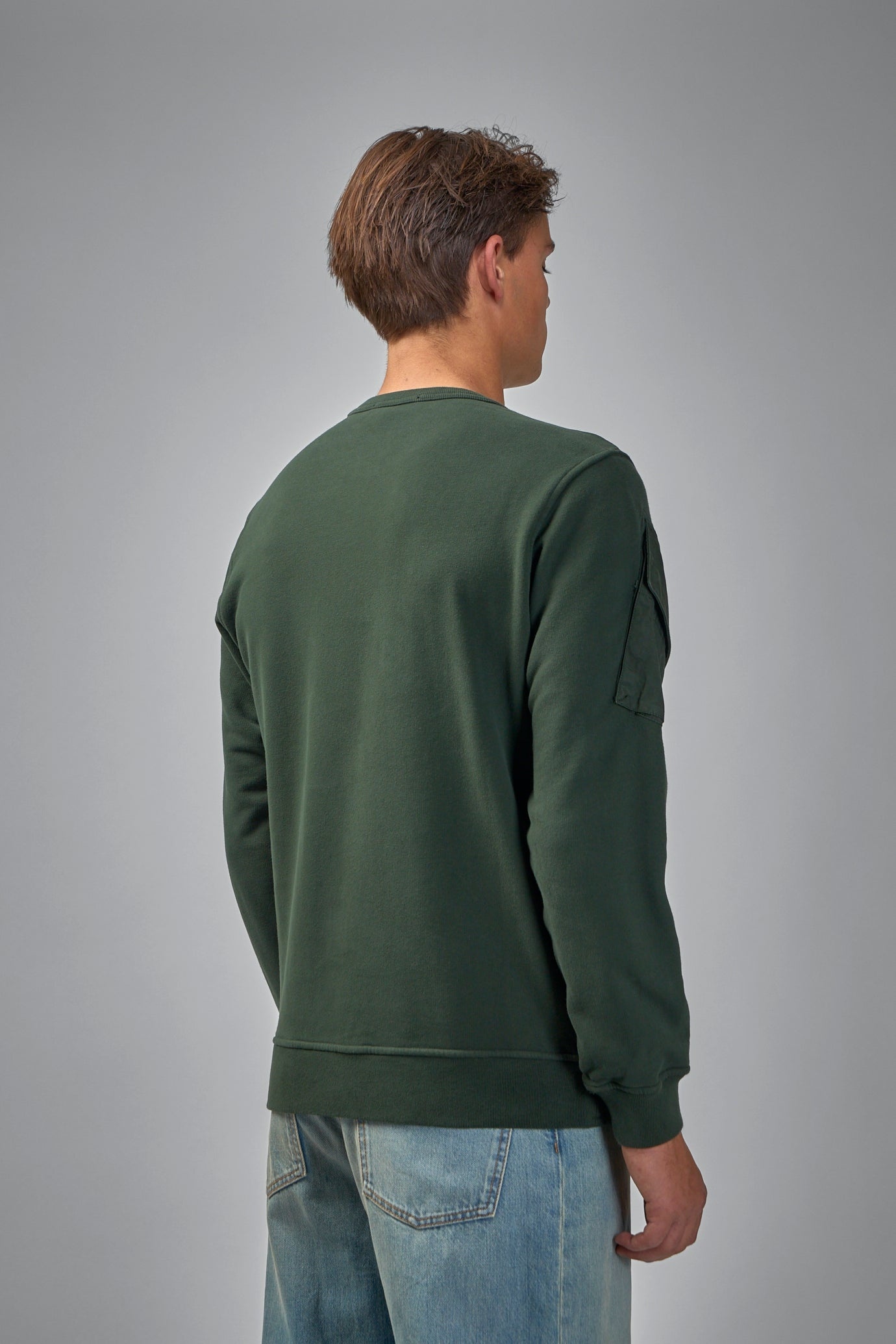 Crewneck Sweater with Pockets - 3
