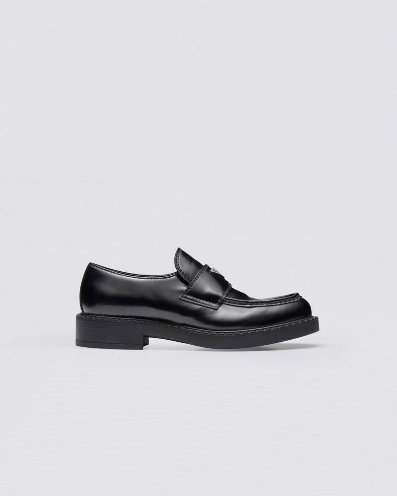 브러시 가죽 loafers - 1
