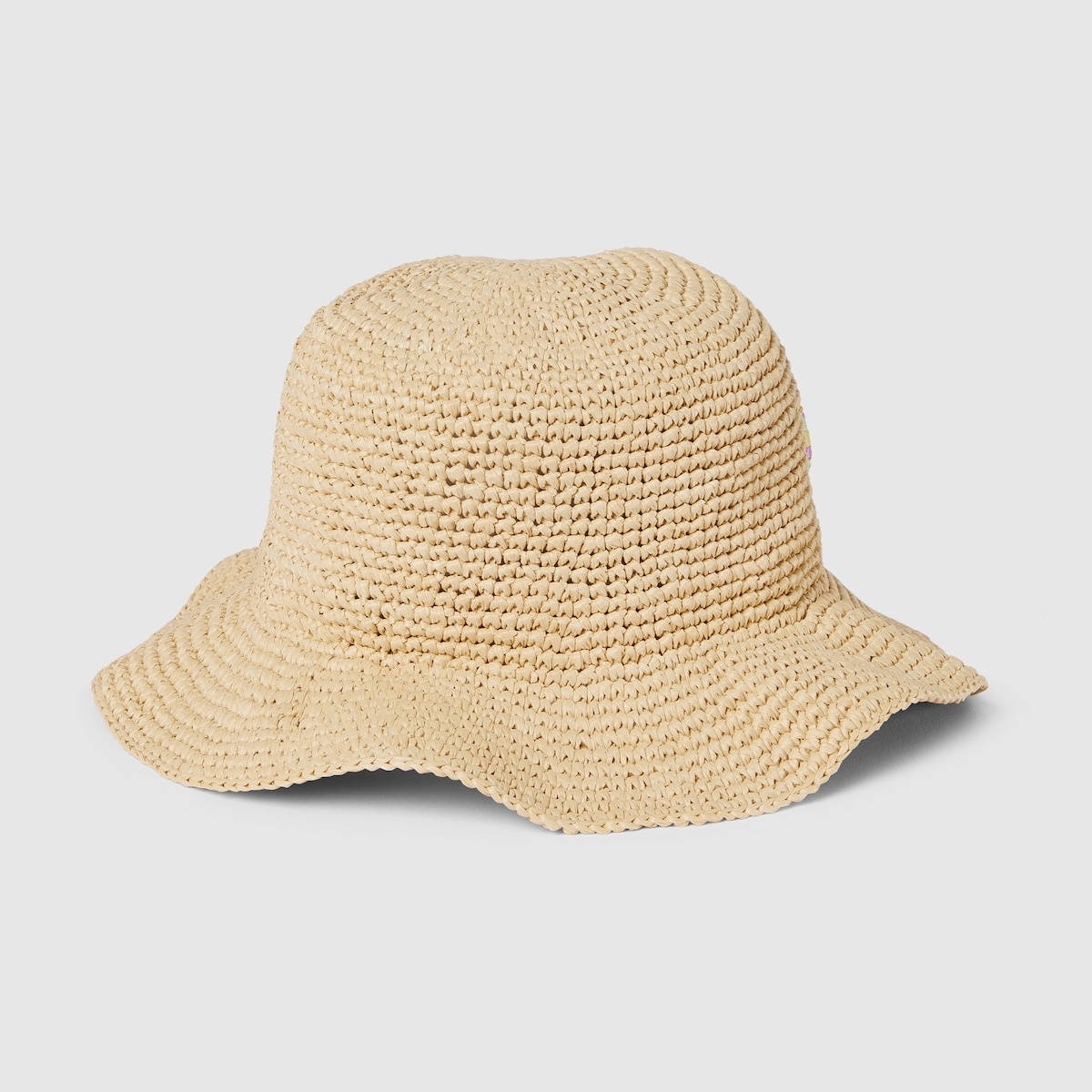 Straw hat with Gucci patch - 4