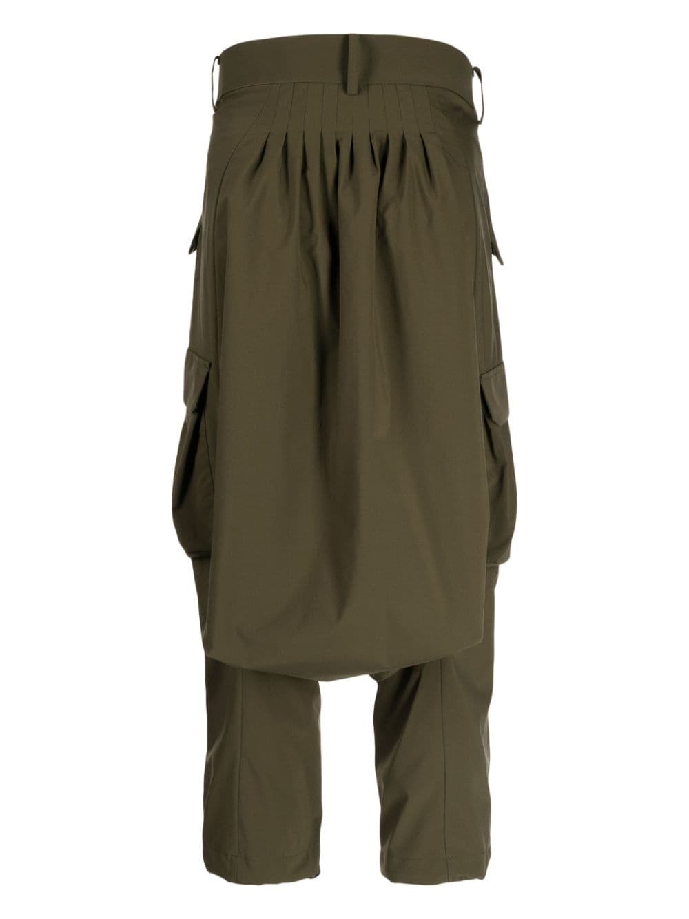 drop-crotch cargo trousers - 2