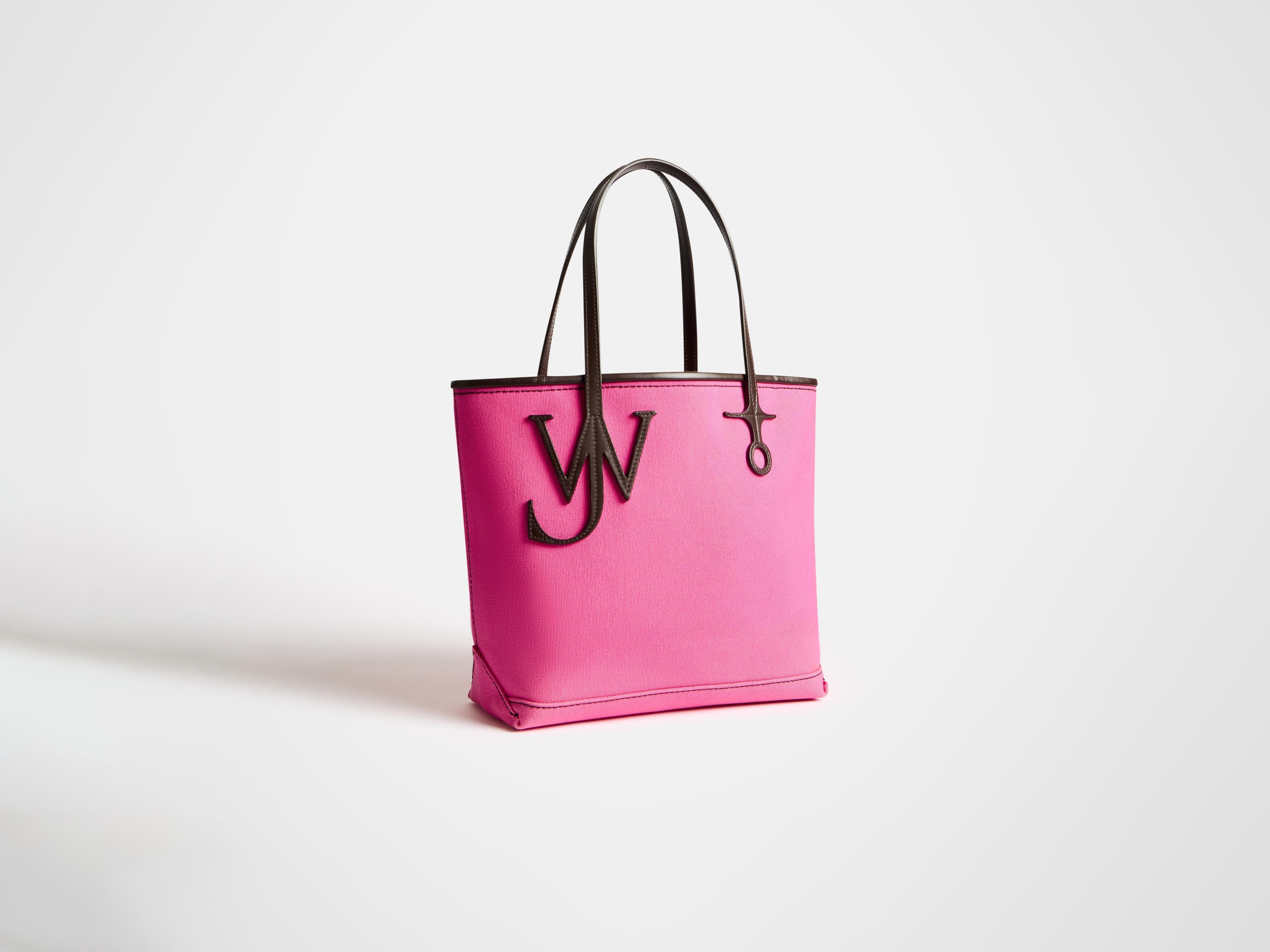 SMALL ANCHOR CANVAS TOTE IN PINK - 4