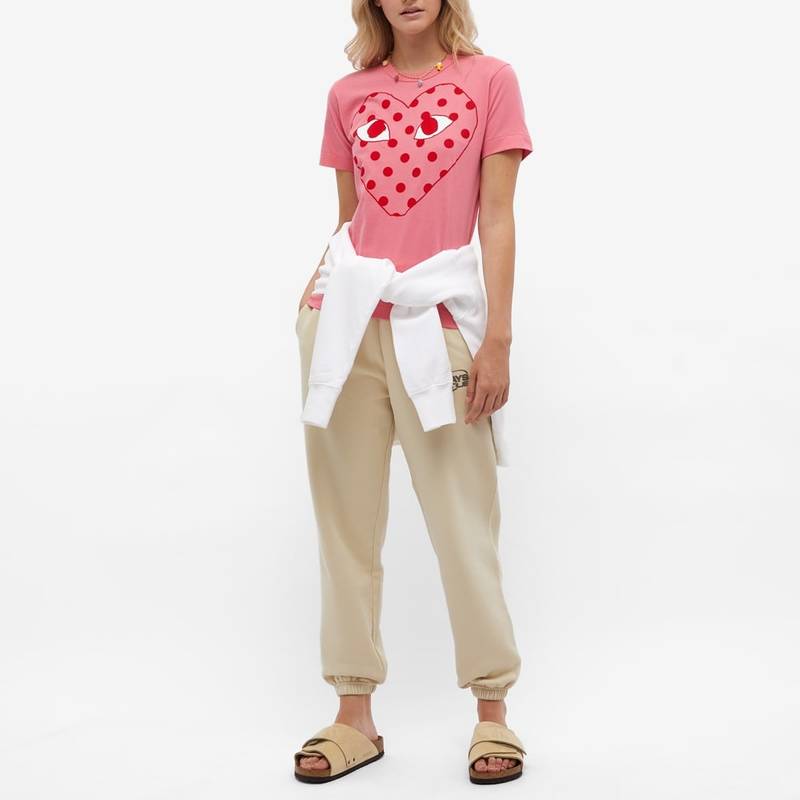 Comme des Garçons PLAY Comme des Garcons Play Women's Red Heart Polka Dot Logo Tee outlook