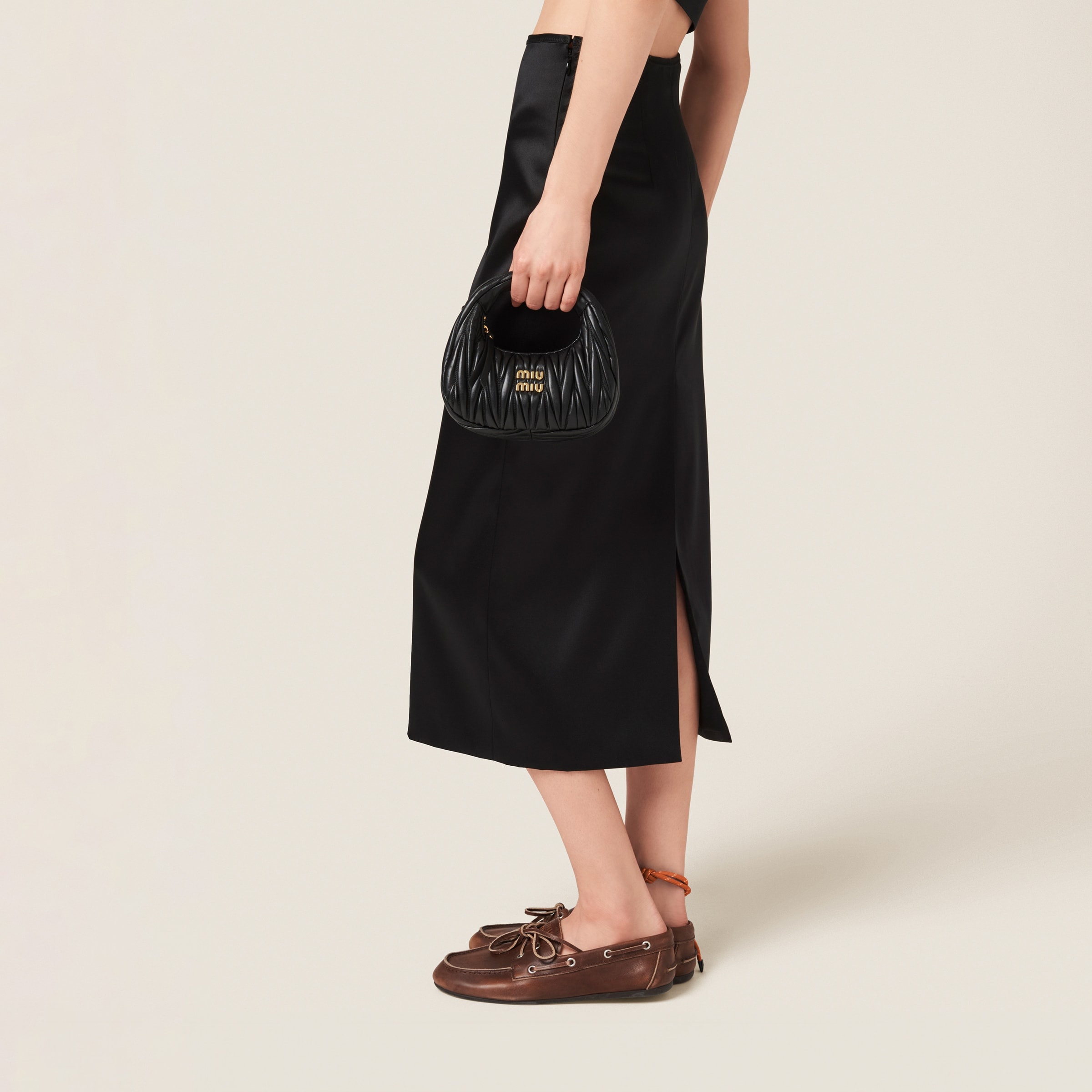 Stretch satin skirt - 4