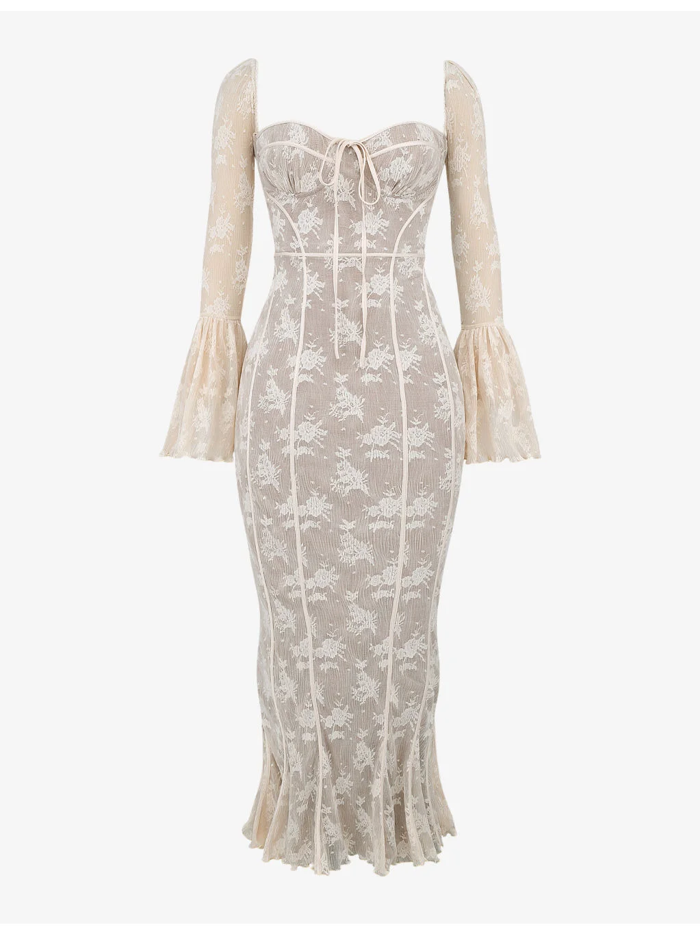 Delilah corseted lace maxi dress - 1