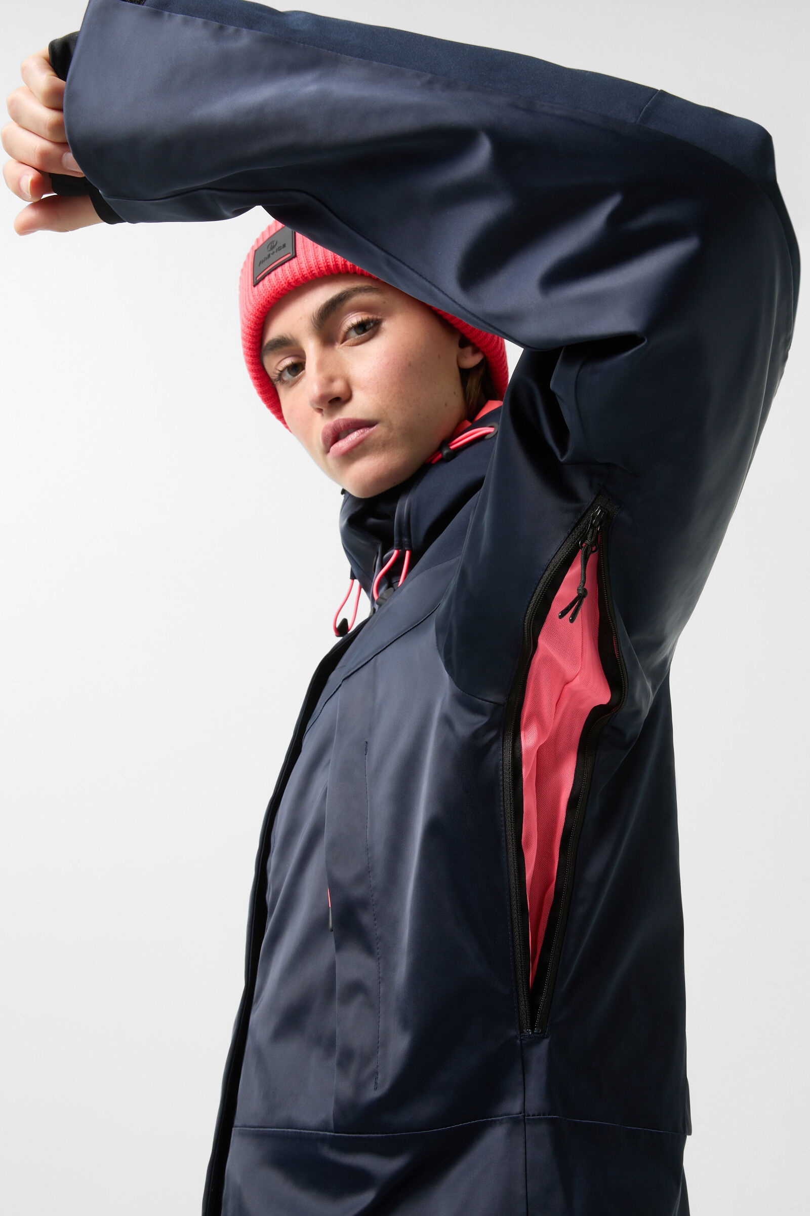 Tinka Ski jacket in Navy blue/Coral - 7