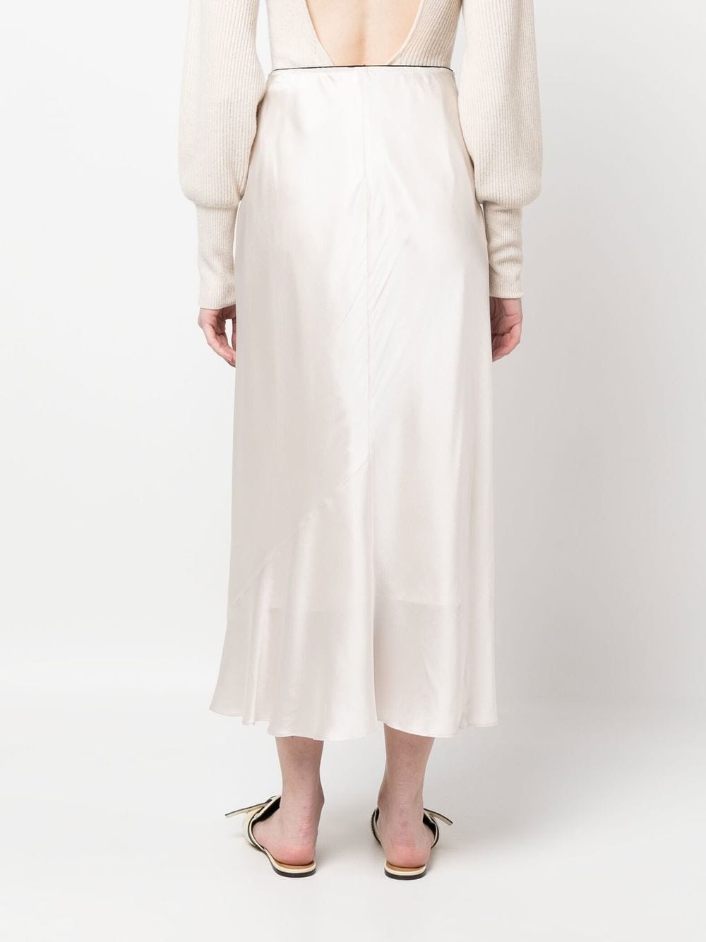 silk blend slip skirt - 4