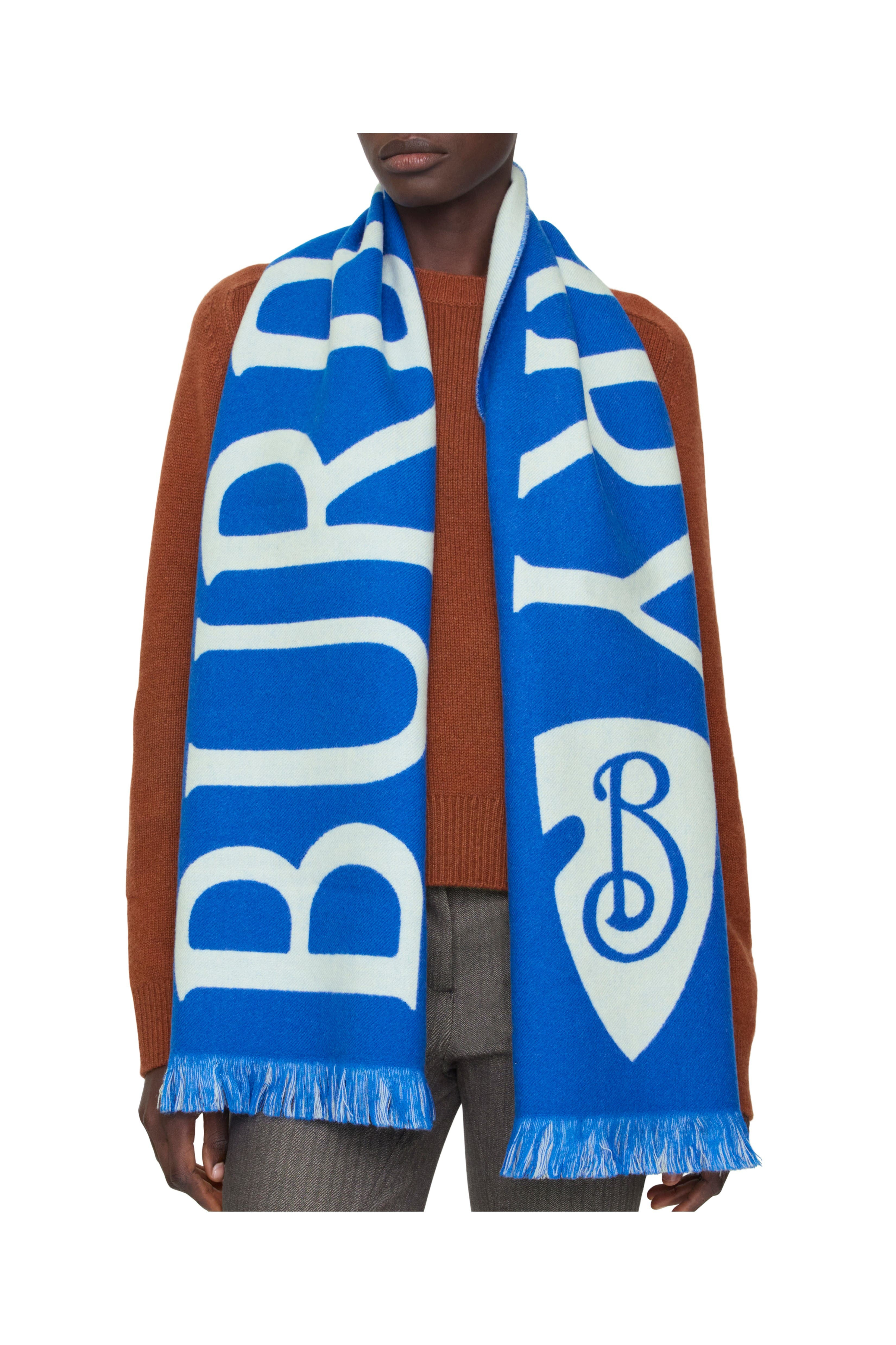 burberry Logo Wool Scarf in Knight at Nordstrom - 3