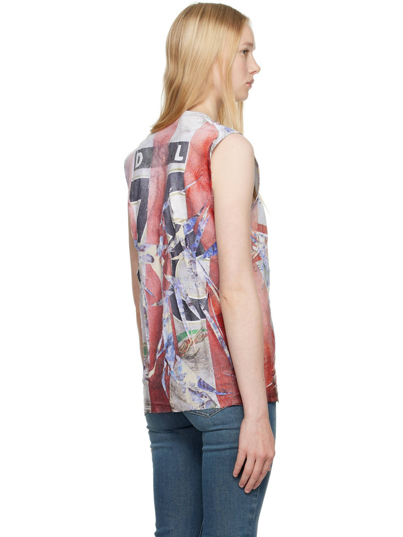 Red & White T-Per-Stripe Tank Top 3