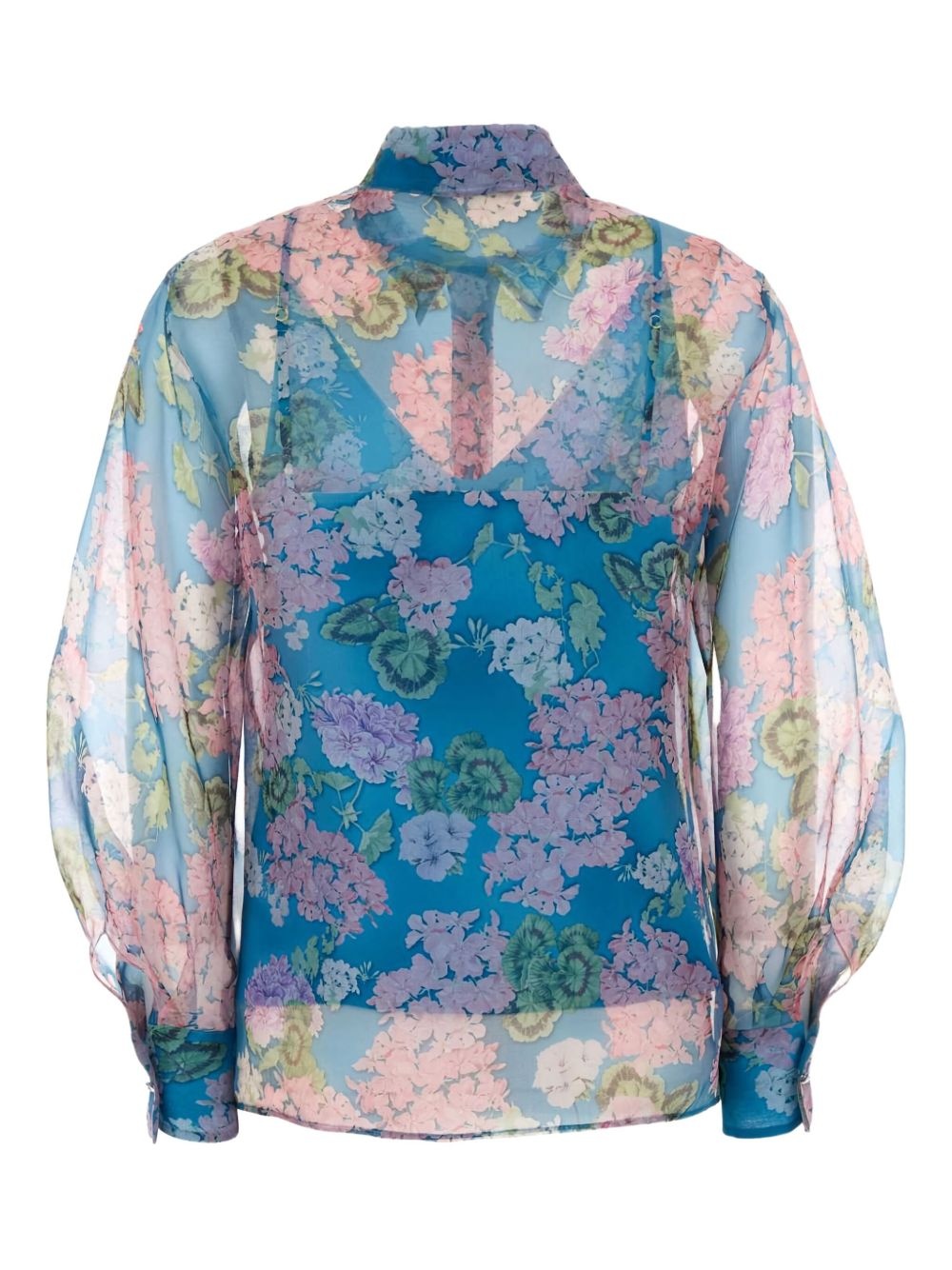 printed organza shirt - 2