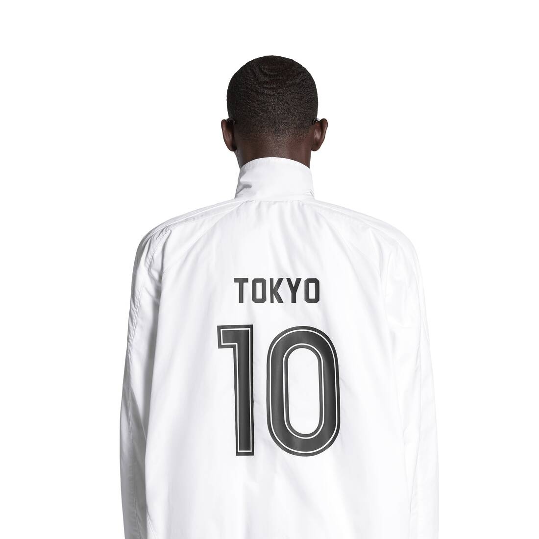 BALENCIAGA Tokyo Soccer Tracksuit Jacket in White | REVERSIBLE