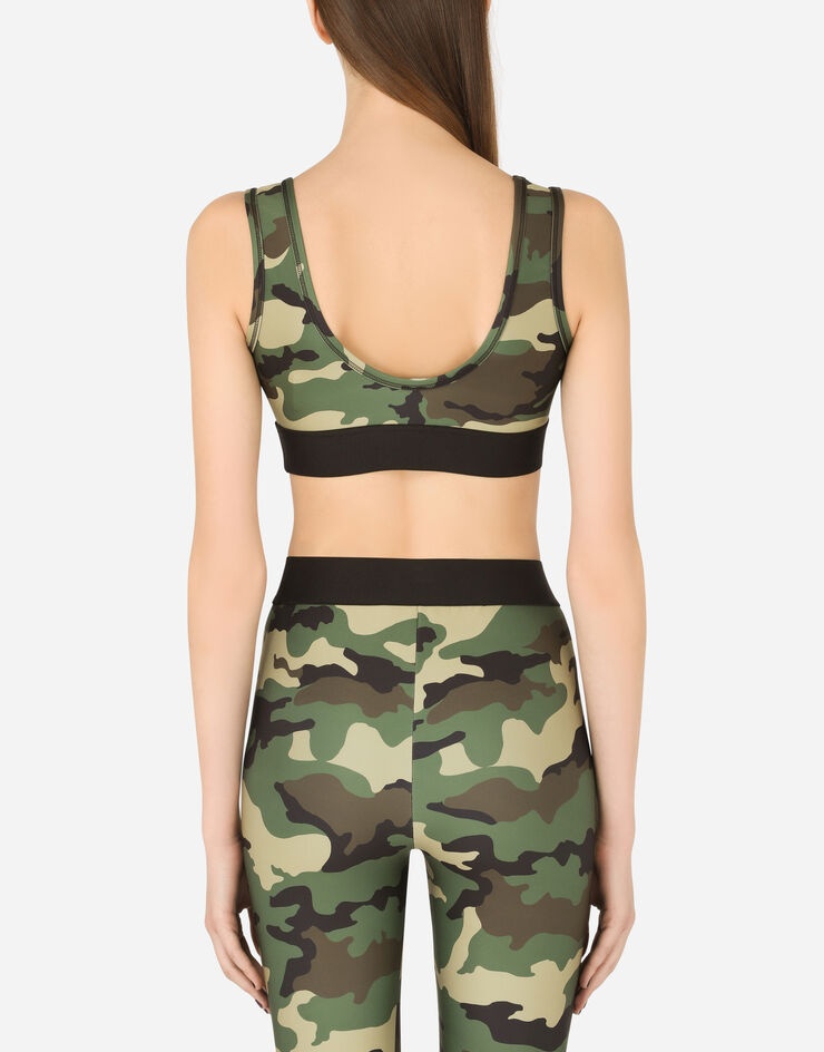 Camouflage jersey top with branded elastic - 2