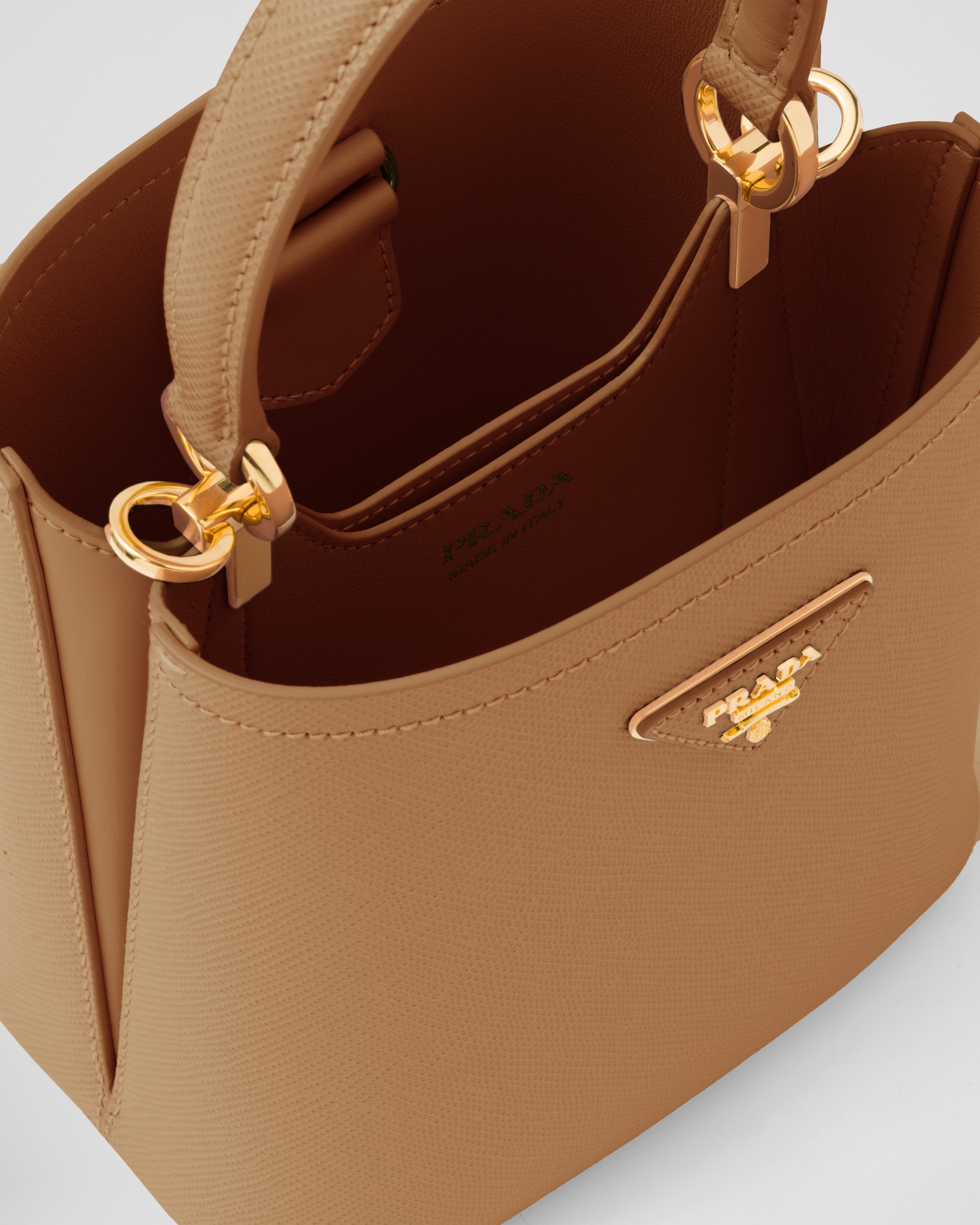 Small Saffiano Leather Prada Panier Bag - 4