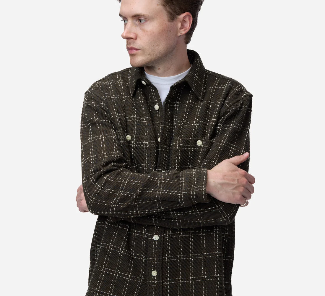Utility Flannel ~ Espresso Twill Check - 1