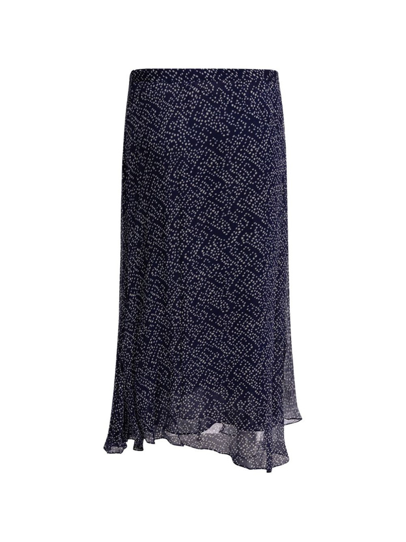 Isabel Marant Étoile Lycia asymmetric patterned midi skirt outlook
