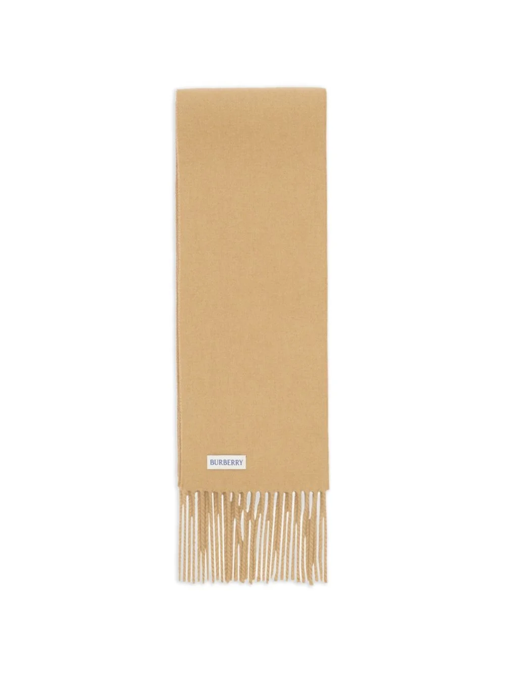 narrow Check-label cashmere scarf - 1