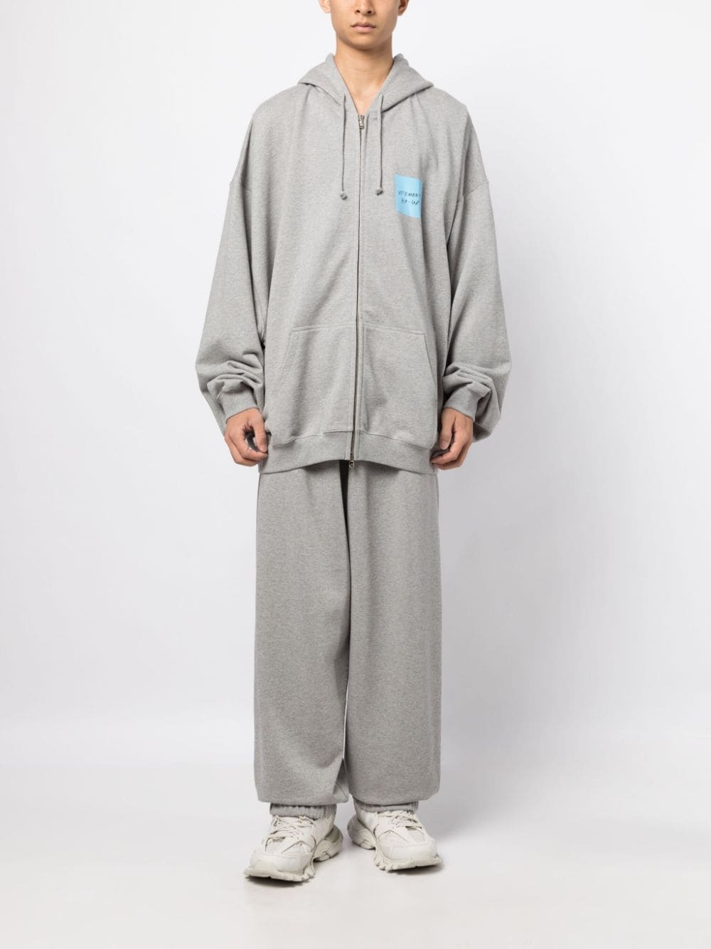 logo-print zip-up hoodie - 2